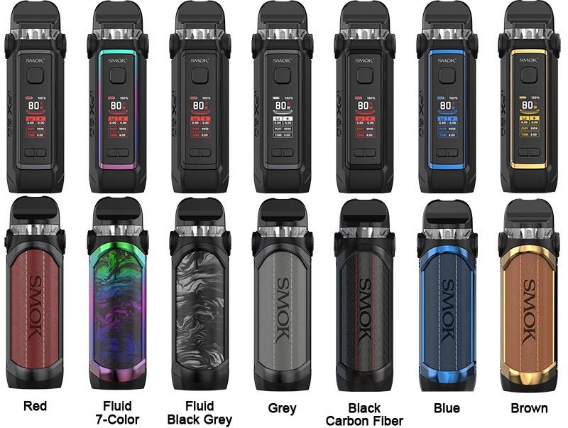 Smok IPX 80 Pod Renk Seçenekleri, Smok IPX 80 Renk Çeşitleri, Ipx 80 Renk, ipx80 Black, Smok Ipx 80 Fluid 7 Color, Ipx 80 Brown